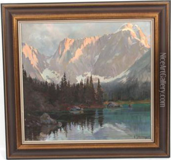 Weisenfelsersee Oil Painting - Georg Scholz