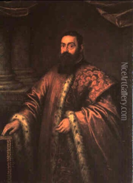 Ritratto Di Senatore Soranzo Oil Painting - Jacopo Palma il Giovane