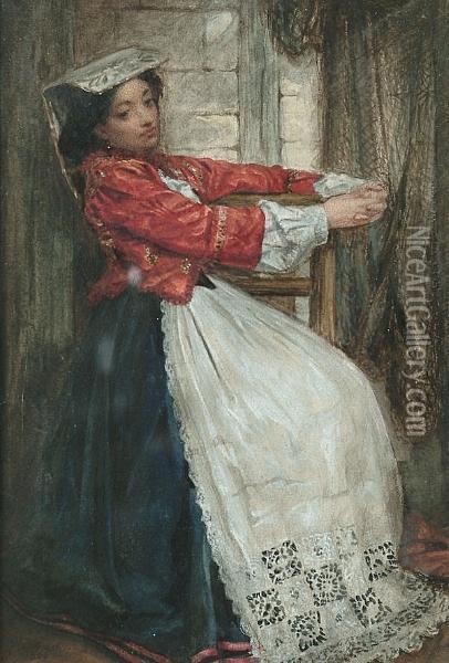 A Lady Reposing Oil Painting - Alfred Hassam