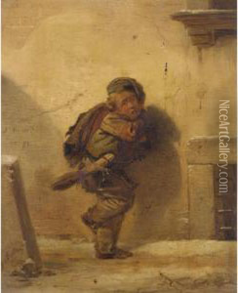 The Little Chimney Sweeper Oil Painting - Giuseppe Molteni
