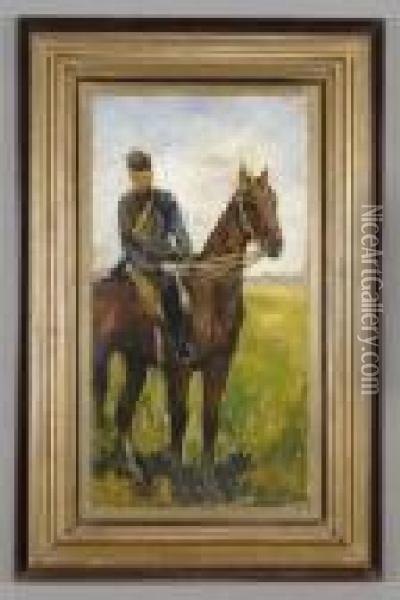 Soldato A Cavallo Oil Painting - Giovanni Bartolena