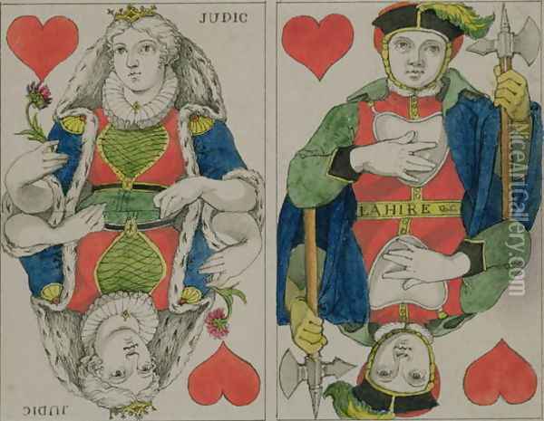 Design for playing cards, c.1810 Oil Painting - Philipp Otto Runge
