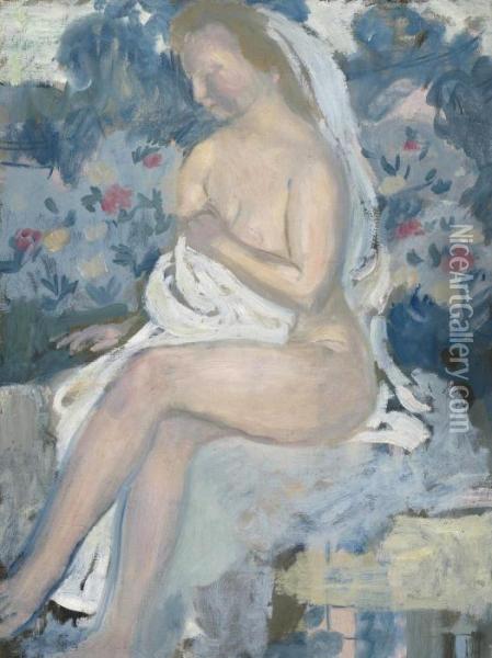 Bethsabee, Fond Bleu Oil Painting - Maurice Denis