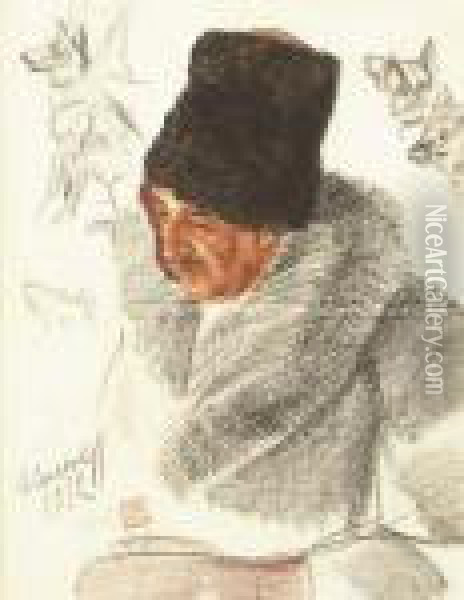 Portrait De Maurice Penaud Oil Painting - Alexander Evgenievich Yakovlev