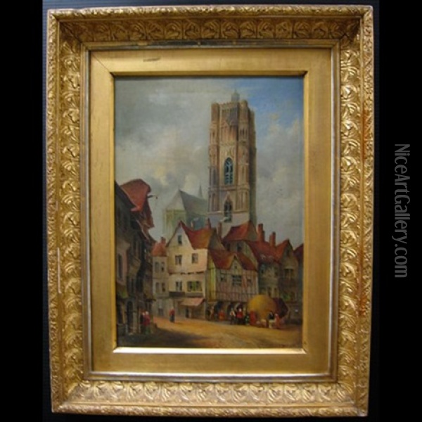 Rodez (france); Wartenberg (germany) (pair) Oil Painting - James Bell Anderson