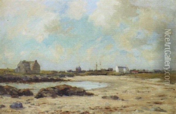 On The Shore Oil Painting - Joseph Morris Henderson