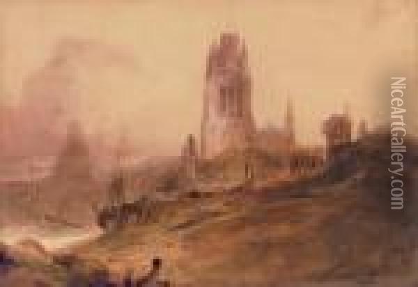 St Mary Redcliffe, Bristol Oil Painting - John Sell Cotman