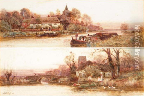 Evening River Views Oil Painting - Walker Stuart Lloyd