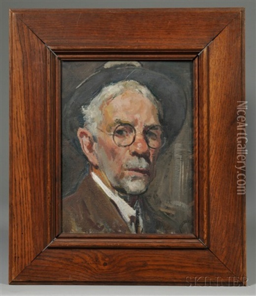 Self Portrait Oil Painting - Jules Eugene Pages