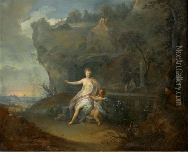 Venus Et Cupidon Oil Painting - Daniel Jansz Thievaert