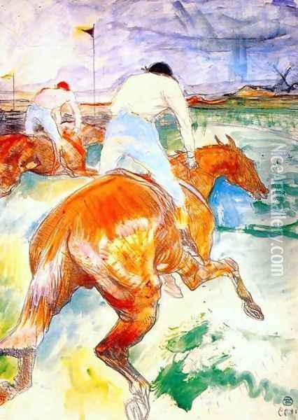 The Jockey Oil Painting - Henri De Toulouse-Lautrec