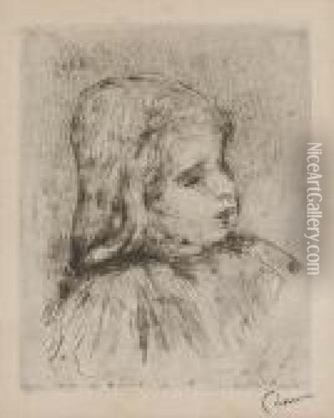 Claude Renoir, De Trois-quarts A Droite (d.; S. 18) Oil Painting - Pierre Auguste Renoir