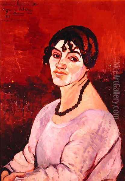 Self Portrait, 1918 Oil Painting - Suzanne Valadon