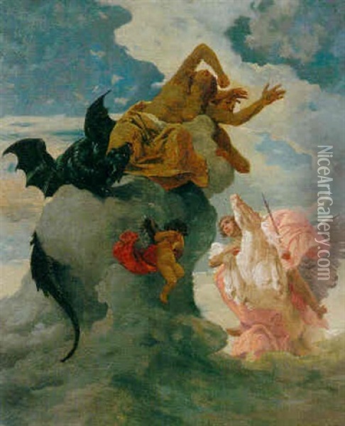 Perseus Und Andromeda Oil Painting - Giacomo Favretto