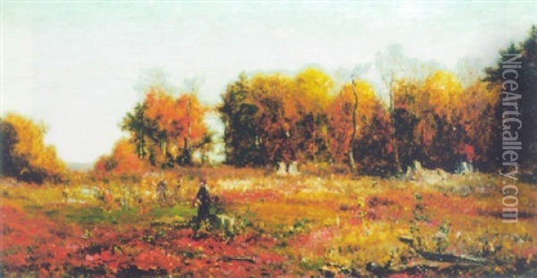 Fall Harvesting Oil Painting - Jervis McEntee