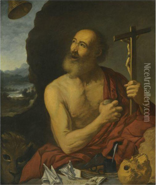The Penitent Saint Jerome Oil Painting - Francisco Collantes