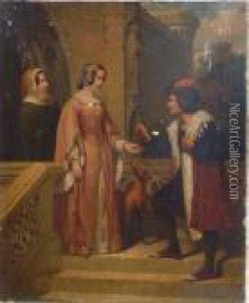 The Suitor - Oil Painting - Sir John Everett Millais
