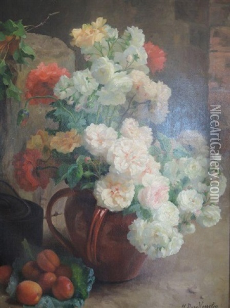 Bouquet De Fleurs Oil Painting - Hortense M.G. Dury-Vasselon