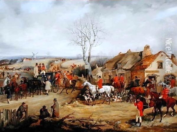 Hunting Scene, The Meet Oil Painting - Henry Thomas Alken