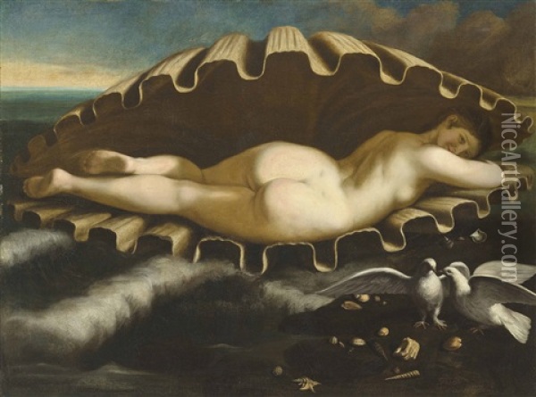 The Birth Of Venus Oil Painting - Giacomo (Lo Spadarino) Galli