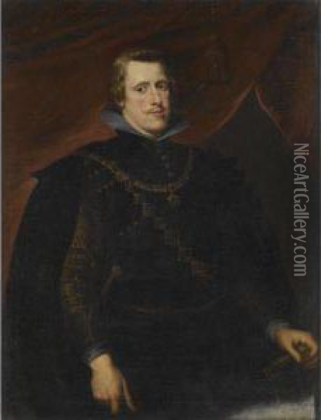 Portrait Of King Philip Iv Of Spain Oil Painting - Diego Rodriguez de Silva y Velazquez