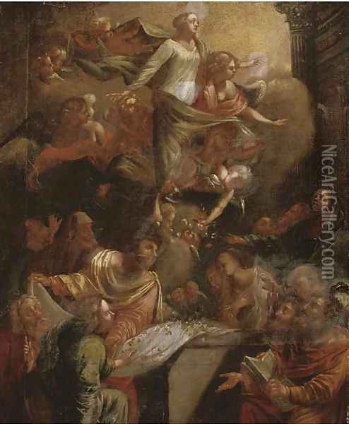 The Ascension of the Virgin Oil Painting - Sebastiano Conca
