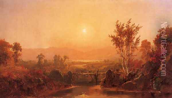 Autumn Light on the Ramapo River Oil Painting - Jasper Francis Cropsey