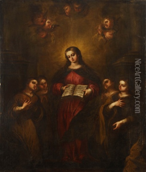 La Consagracion De Las Virgenes Oil Painting - Vicente Berdusan