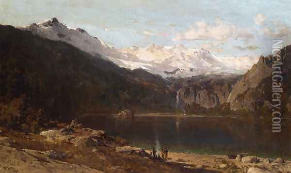 Emerald Bay, Lake Tahoe Oil Painting - Thomas Hill