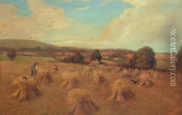 Harvest Time Oil Painting - Richard Crafton Green