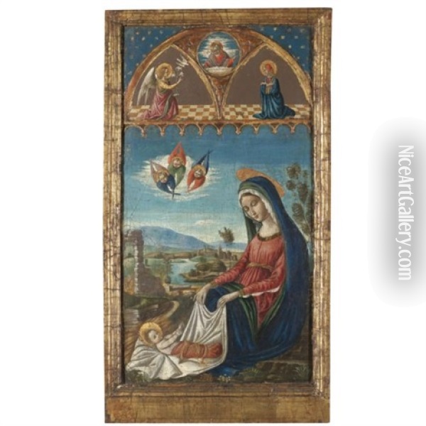 The Madonna And Child Oil Painting -  Niccolo Alunno da Foligno