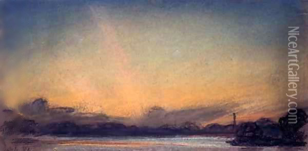 Sunset Oil Painting - William Ascroft