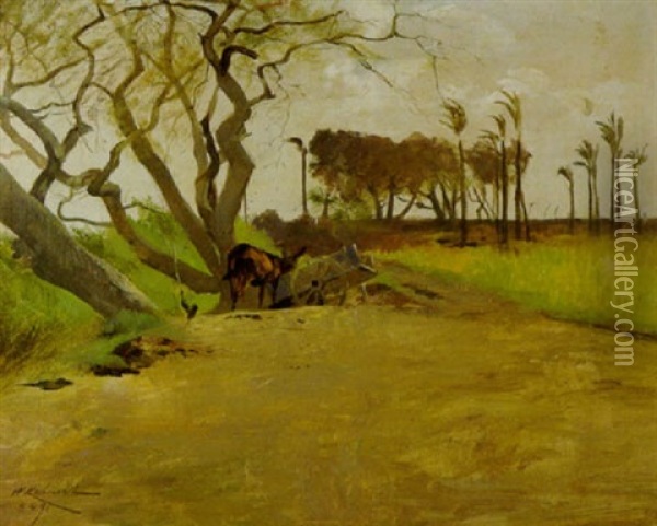 Landschaft In Agypten Oil Painting - Wilhelm Friedrich Kuhnert