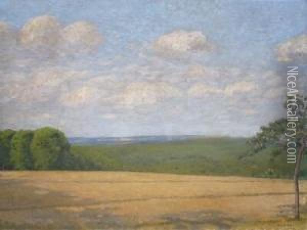 Sommerliche Landschaft In Der Schwalm Oil Painting - Heinrich Otto