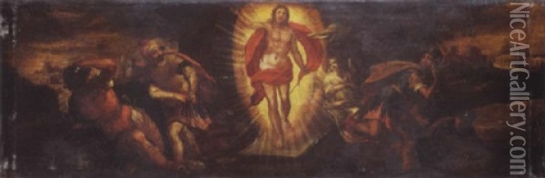 La Resurrection Oil Painting - Karel van Mander the Elder