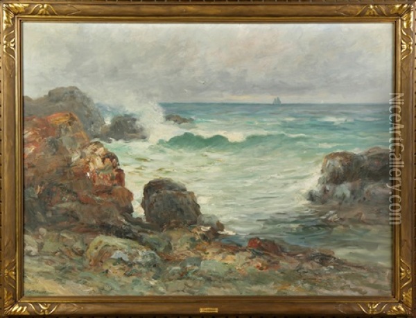 Bass Rocks Mass Oil Painting - Charles Paul Gruppe