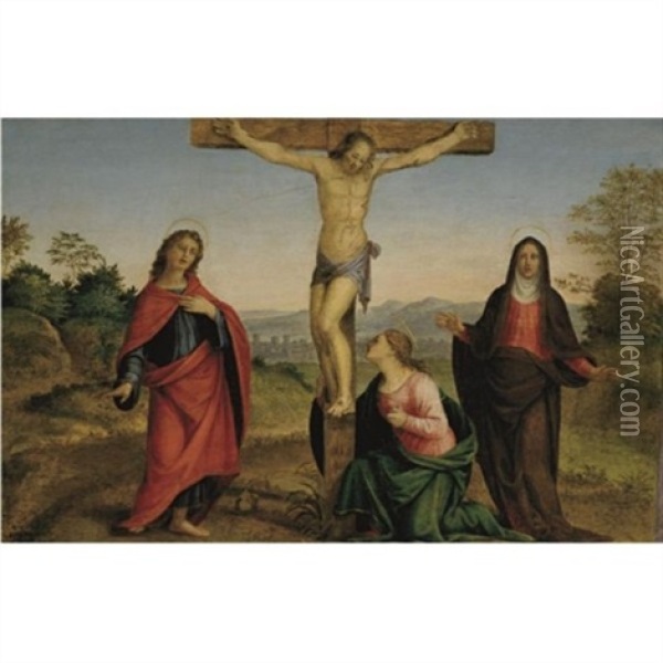 Crucifixion Oil Painting - Francesco di Cristofano