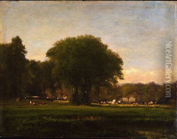 The Hunt Oil Painting - George Inness