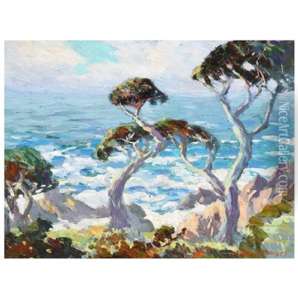 California Coastal Oil Painting - Mary Deneale Morgan