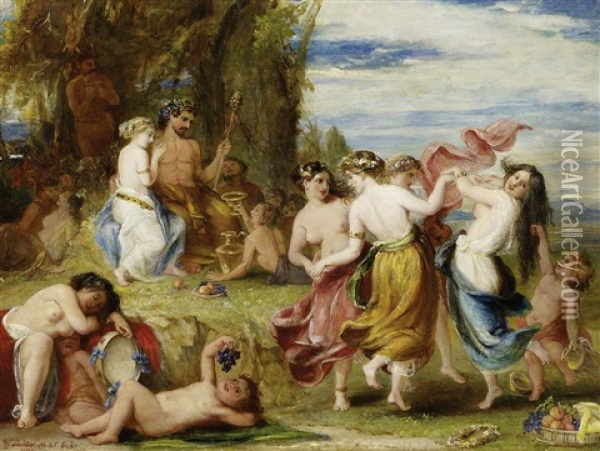 Bacchanal Oil Painting - William Salter