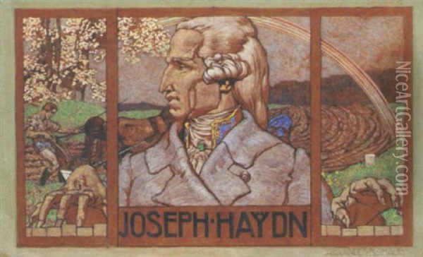 Joseph Haydn Oil Painting - Alexander Rothaug