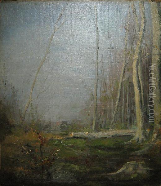 Winter In Het Bos. Oil Painting - Hippolyte Boulenger
