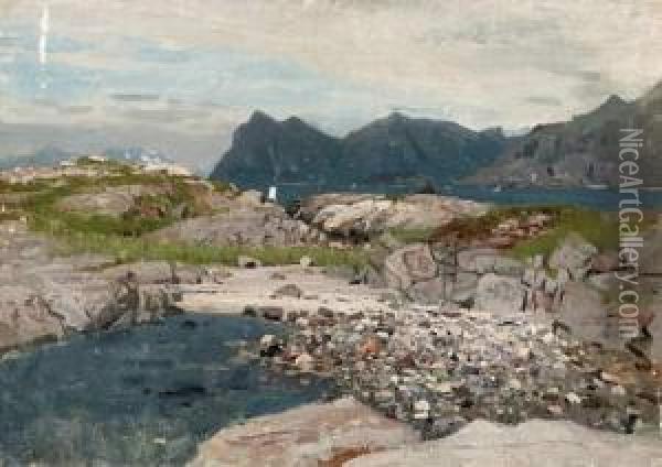 Danish Coast Oil Painting - Adelsteen Normann