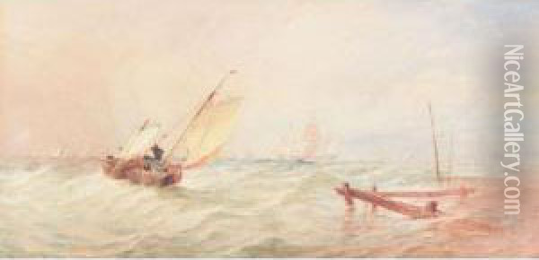 Sea Reach Oil Painting - Thomas Sewell Robins
