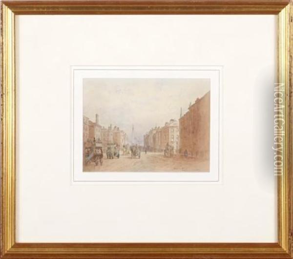 Whitehall Oil Painting - Frederick E.J. Goff