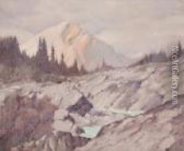 Playground Of The Gods, Jasper Park, Alberta Oil Painting - Franz Hans Johnston