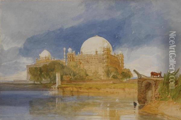 Sultan Mahamed Shah's Tomb, Bejapore, India Oil Painting - John Sell Cotman