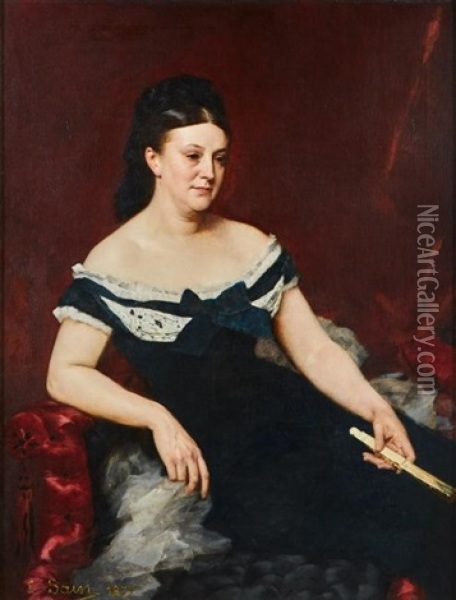 Ritratto Della Contessa Marie Oil Painting - Edouard Alexandre Sain