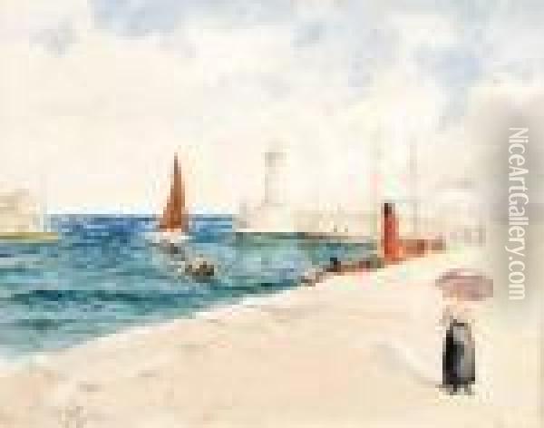 Donaghadee Harbour Oil Painting - James Humbert Craig