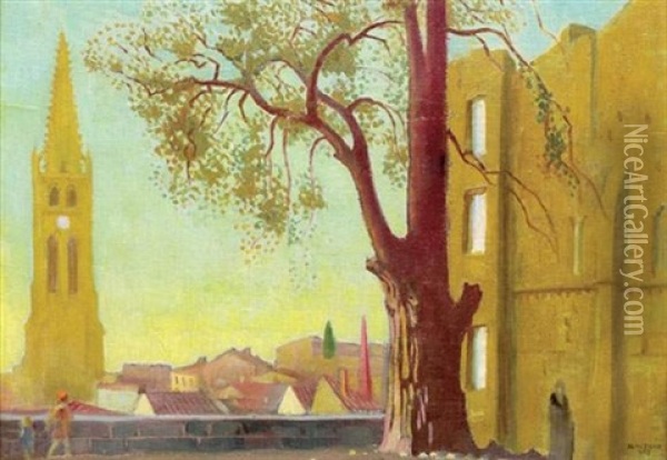 Promenade Sur La Terrasse Oil Painting - Maurice Denis